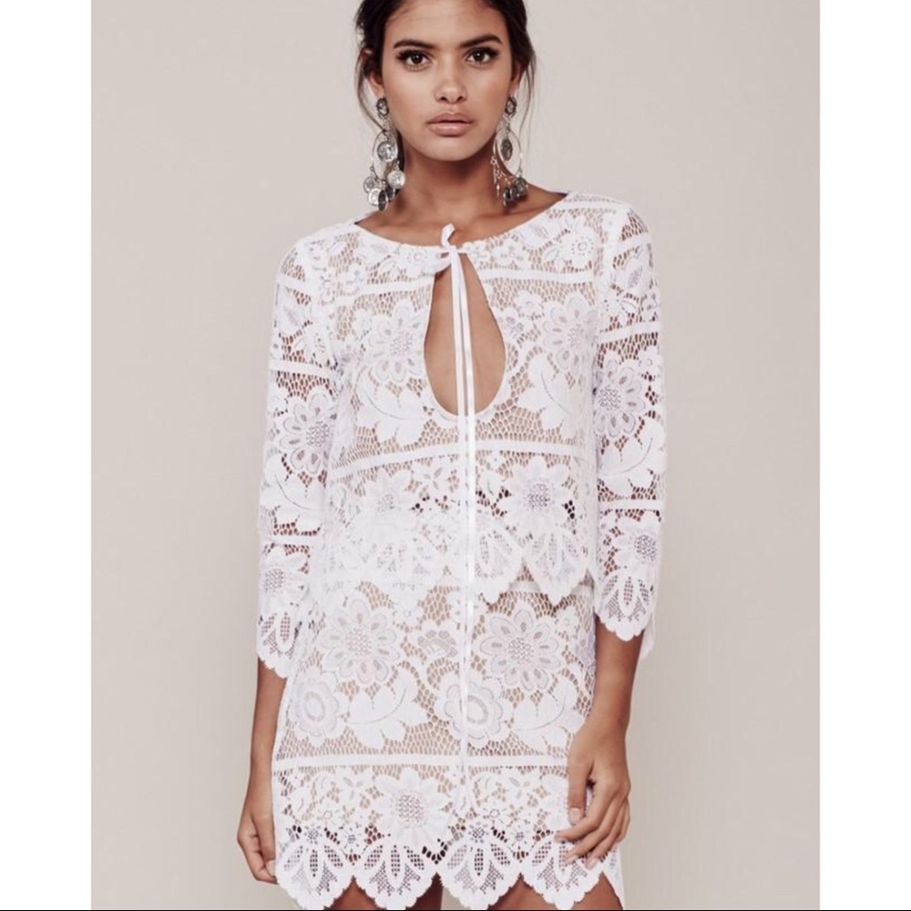 🚫SOLD🚫 For Love & Lemons Gianna Crop Top + Skirt